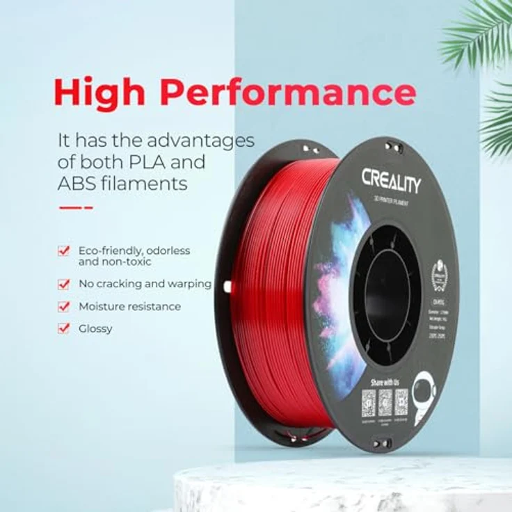 Creality CR-PETG 3D-Druckfilament 1,75 mm, geruchlos, ungiftig, feuchtigkeitsbeständig, glänzend, Schwarz, 1 kg (2,2 lbs) – Bild 2