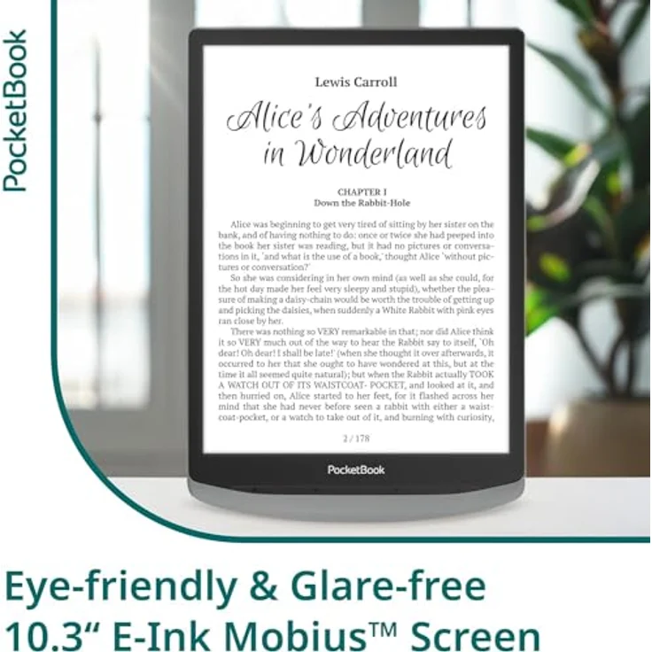 PocketBook e-Book Reader 'InkPad X Pro' (deutsche Version) 32 GB Speicher, 26,2 cm (10,3 Zoll) E-Ink Mobius Display - Mist Grey – Bild 4