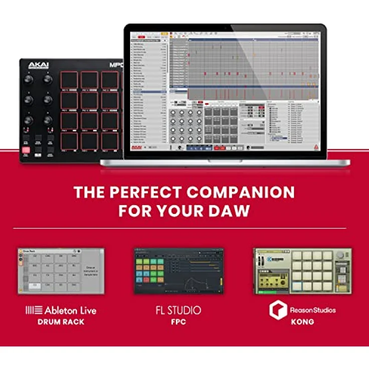 AKAI Professional MPD218 - Portabler 16-Pad-USB - MIDI-Pad-Controller Mit MPC-Pads, zuweisbaren Reglern, Tasten für Notenwiederholung, Produktionssoftware – Bild 5