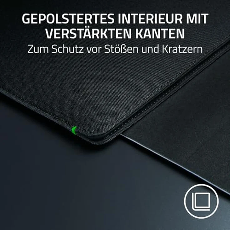 Razer Laptop Sleeve 16", Gepolsterte Hülle für 16 Zoll Laptops, Strapazierfähiges Polyester, Magnetverschluss, Schwarz – Bild 3