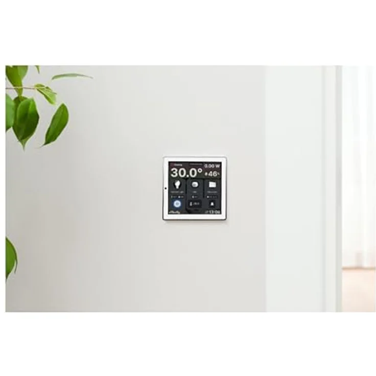 Shelly Wall Display Weiß | Wlan & Bluetooth Ein intelligentes Bedienfeld mit integriertem 5-A-Schalter und Farbdisplay | Hausautomation | Leistungsüberwachung | iOS Android App | LUX-Sensoren – Bild 2
