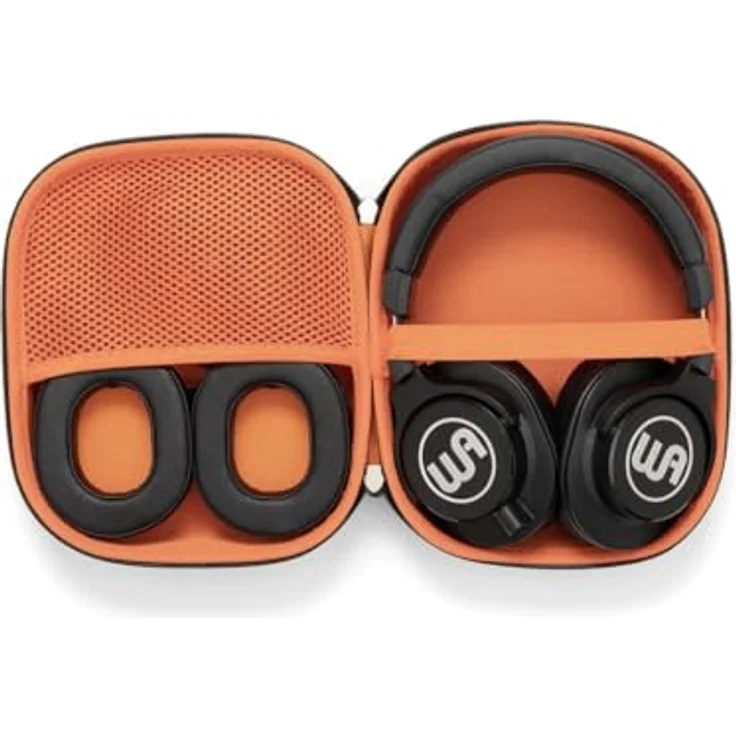 Warm Audio WA-HRT Headroom, geschlossene Studiokopfhörer mit 45 mm Neodym-Treibern, austauschbaren Ohrpolstern für Monitoring & Recording, Schwarz – Bild 4