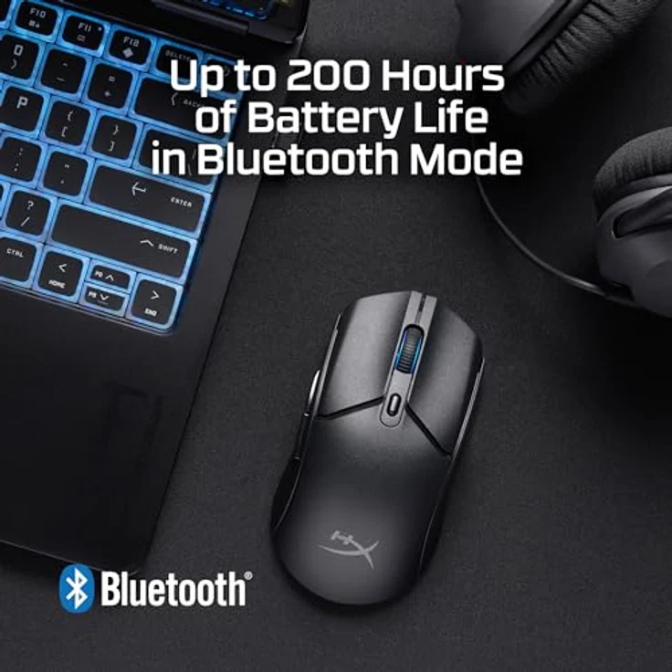 HyperX Pulsefire Haste Core 2 Black Wrls. Maus, 12.000 DPI, leichte Konstruktion – Bild 5