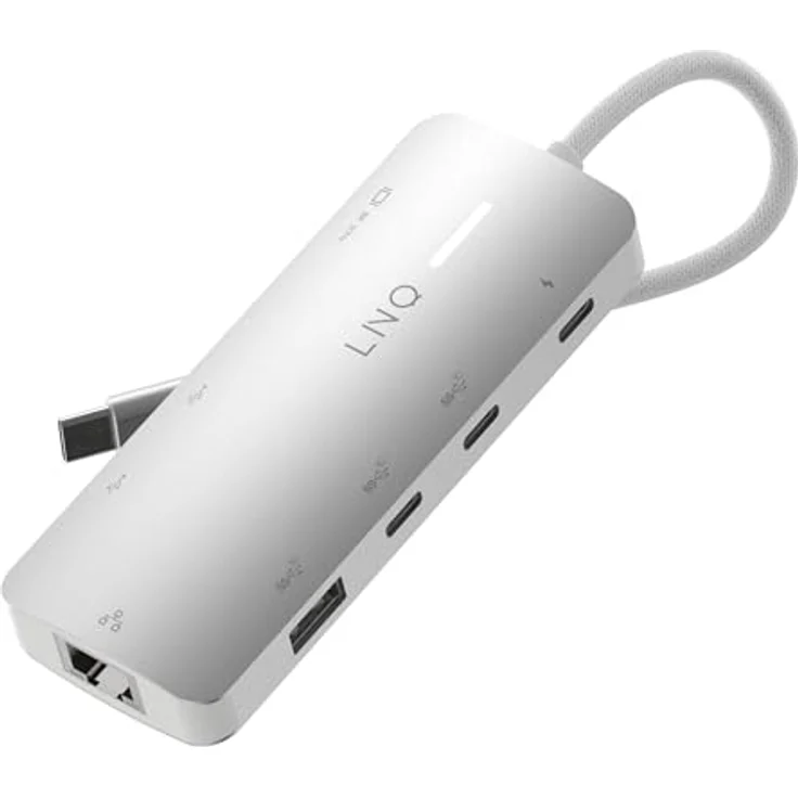 Linq LINQ Connects 8-in-1 Pro Studio-C Multiport-Hub mit 100W Power Delivery, 8K HDMI, 2.5GbE Ethernet und 10Gbps USB-C, geeignet für Laptops und Tablets – Bild 1