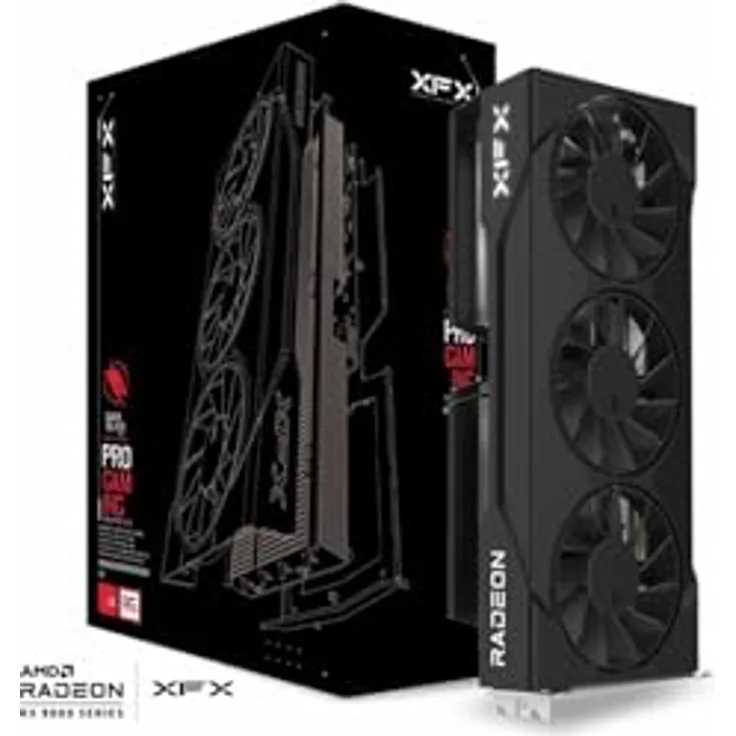 XFX SWIFT RX 9060 XT OC, Grafikkarte mit 16 GB GDDR6, Triple Fan-Kühlung, 7680 x 4320 Pixel, PCIe 5.0