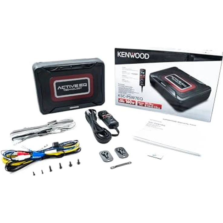 KENWOOD KSC-PSW7EQ, Aktiver Subwoofer mit 160 W Ausgangsleistung, Aluminium-Gehäuse, kompakt 280 mm x 220 mm x 70 mm – Bild 5
