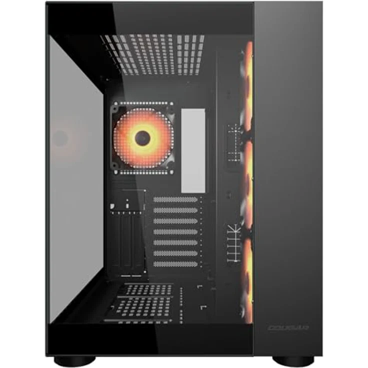COUGAR Gaming Gehäuse PC Midi Tower Schwarz, ATX/Micro-ATX/Mini-ITX mit ARGB-Beleuchtung und optimierter Kühlung – Bild 2