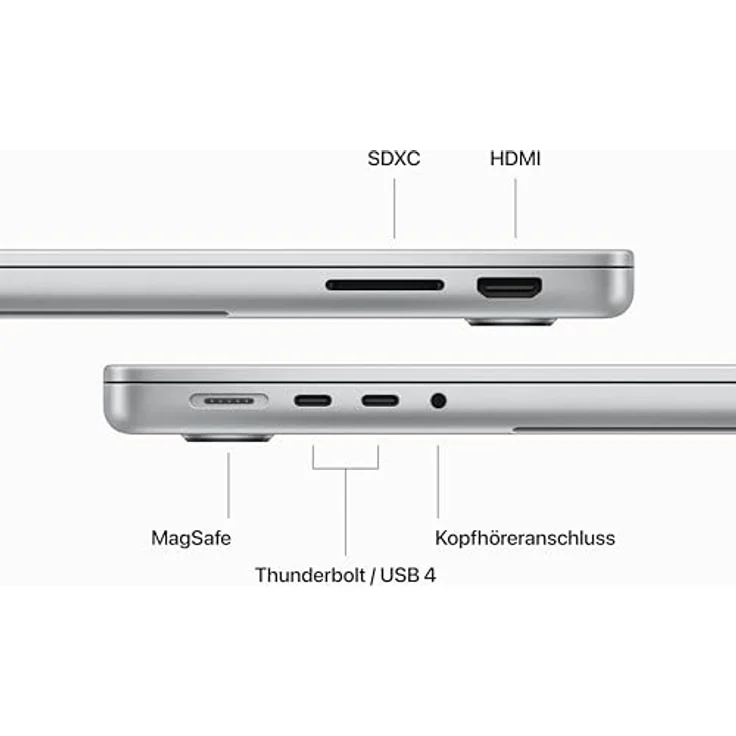 Apple MacBook Pro 14" (2023), Apple M3, 8GB RAM, 512GB SSD, Silber – Bild 5