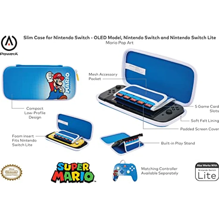 POWER A MARIO POP ART Protection Case für Switch, Blau/Weiß - Preisvergleich – Bild 2