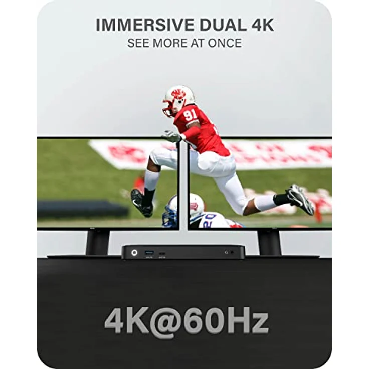 ALOGIC Dual 4K Display Universal Docking Station DX2 mit 65W Laptop-Ladung für Mac und Windows, Dual Display 2x4K@60Hz DisplayPort,1x USB-C 10G (mit Fast Charging),3x USB-A 5G, Audio,Gigabit Ethernet – Bild 3