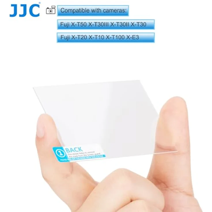 JJC Displayschutzfolie für Fujifilm X-T50, X-T30II, X-T30 III, X-T30, X-T20, X-T10, X-T100, X-E3 – 2 Stück, ultradünn, HD, kratzfest, bruchsicher, blasenfrei – Bild 3