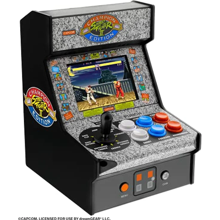 My Arcade Street Fighter 2 Champion Edition Micro Player, 7.5" Mini-Konsolenspiel mit 12 Charakteren und 78 Kampfkombinationen – Bild 4