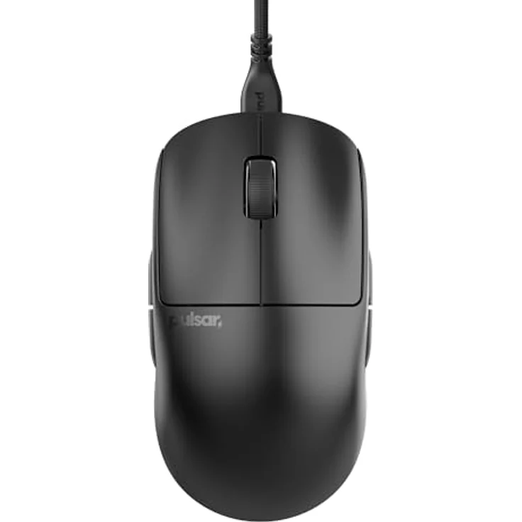 Pulsar Gaming Gears X2A, kabelgebundene Gaming-Maus mit PixArt PAW3395-Sensor, 26.000 DPI, ergonomischem Design, schwarz – Bild 1