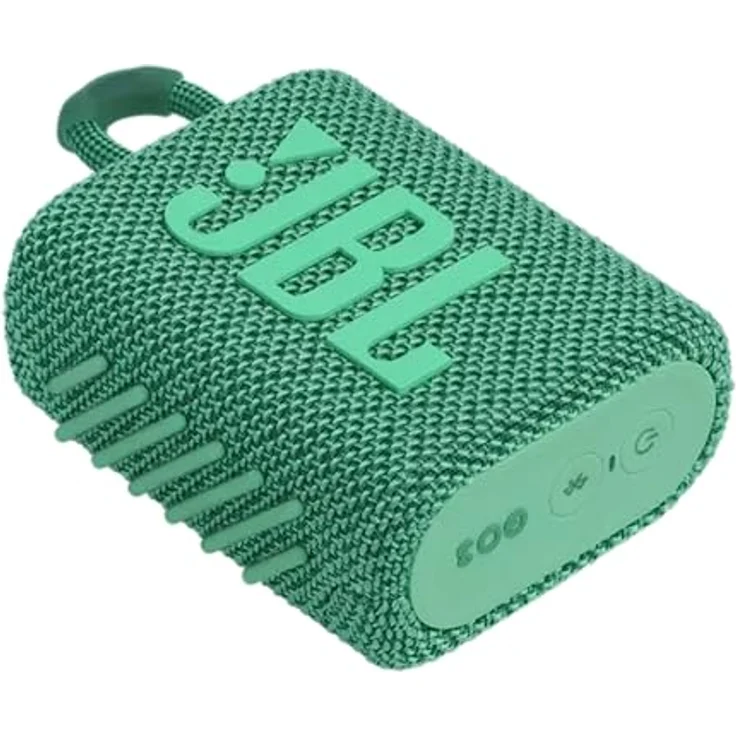 JBL GO 3 – Kleine Bluetooth Box aus recyceltem Material in Grün – Wasserfester, tragbarer Lautsprecher für unterwegs – Bis zu 5h Wiedergabezeit mit nur einer Akkuladung – Bild 4
