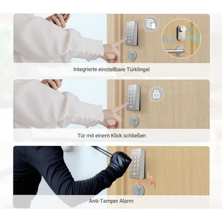 EZVIZ Smart DL01 PRO+DL01CP, Smarte Türschlösser mit App-Steuerung und schlüssellosem Zugang – Bild 3