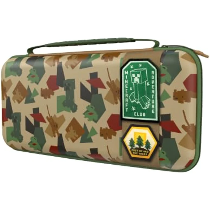 Turtle Beach PlayTrek™ Reisetasche - Minecraft™ Great Outdoors für Nintendo Switch 2, inklusive 2 Minecraft™ Klettpatches, PU-Kunstleder, gepolsterte Innenlasche, Stauraum für 12 Spielkarten – Bild 7