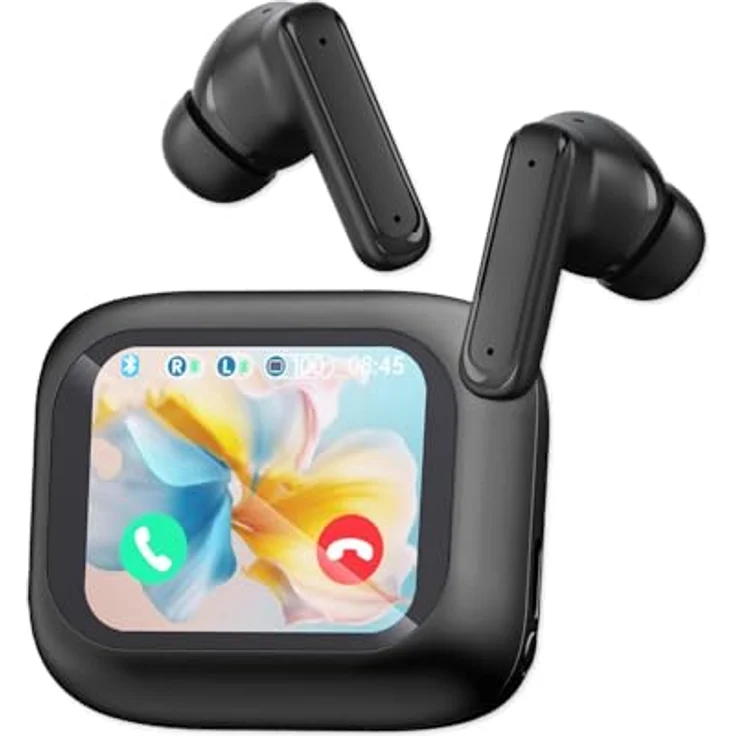 Fontastic In-Ear Kopfhörer DISPA+ Smart Case, schwarz, True Wireless mit ANC- und ENC-Technologie – Bild 1