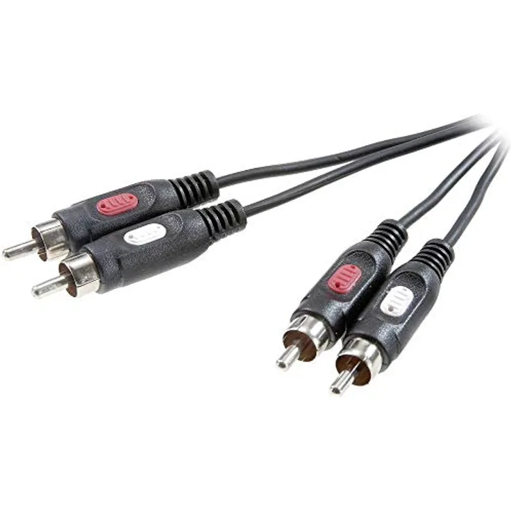 SpeaKa Professional SP-7870624 Cinch Audio Anschlusskabel [2X Cinch-Stecker - 2X Cinch-Stecker] 10.00 m Schwarz
