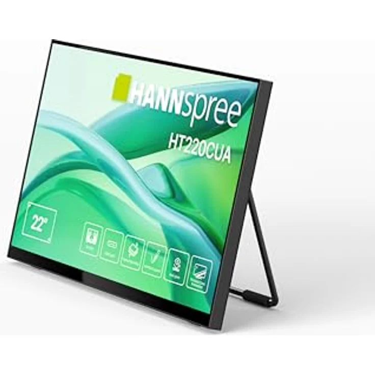 Hannspree HT220CUA, 54,5 cm (21,45") Multitouch-Monitor mit 10 Touchpunkten, 1920x1080 Full HD, USB Typ-C, HDMI, Lautsprecher, neigbar, VESA 100x100mm – Bild 2