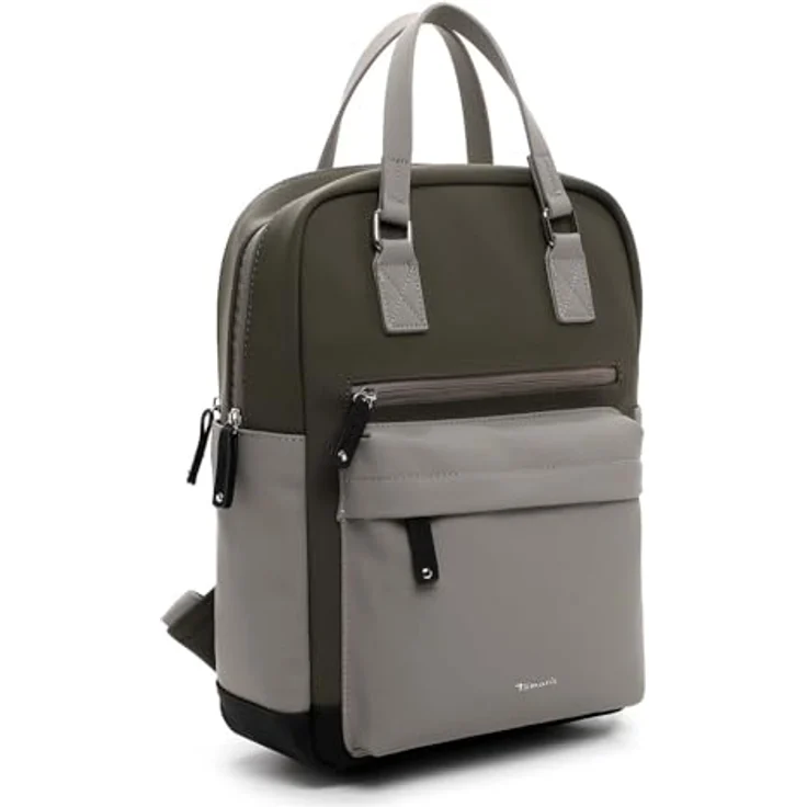 Tamaris Gianna Cityrucksack M, eleganter Rucksack für Laptop und Utensilien, Oliv, 26 x 38 x 15 cm – Bild 2