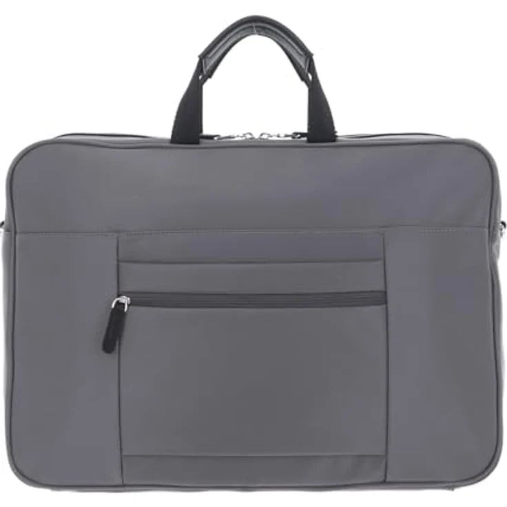Mandarina Duck Hunter Urban Briefcase HWC02, elegante Aktentasche aus glänzendem Nylon für Laptops, grau, 42 x 10 x 29 cm – Bild 3