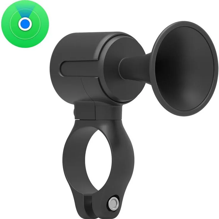 Mili Bluetooth Tracker Find My Fietshoorn, multifunktionale Fahrradklingel mit Ortungsfunktion, schwarz