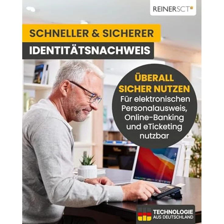 REINER SCT cyberJack RFID Komfort USB-C Chipkarten-Leser, Sicherheitsklasse 3 mit beleuchtetem LC-Display, multi-applikationsfähig für Online-Banking und eIDAS-Unterstützung – Bild 4
