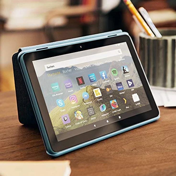 Hülle für Fire HD 8-Tablet | Kompatibel mit der 10. Generation (2020), Kohlenschwarz – Bild 6