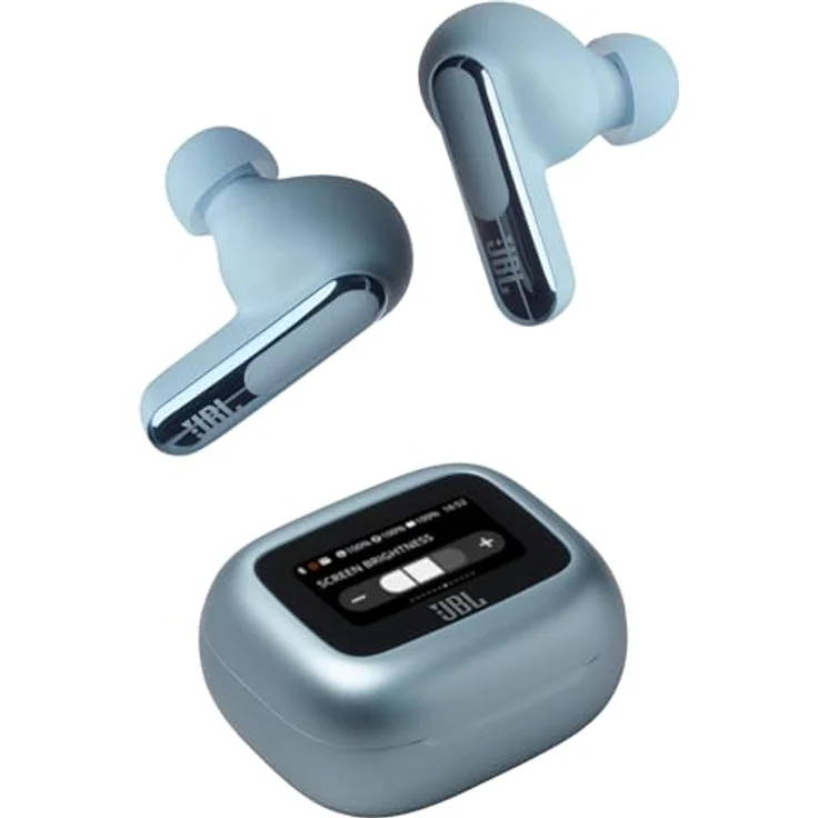 JBL Live Beam 3, Wireless Earbud-Kopfhörer mit Bluetooth, 48 Stunden Akkulaufzeit, True Adaptive Noise Cancelling und hochauflösendem Signature Sound, IP55 wasserfest, Blau – Bild 1
