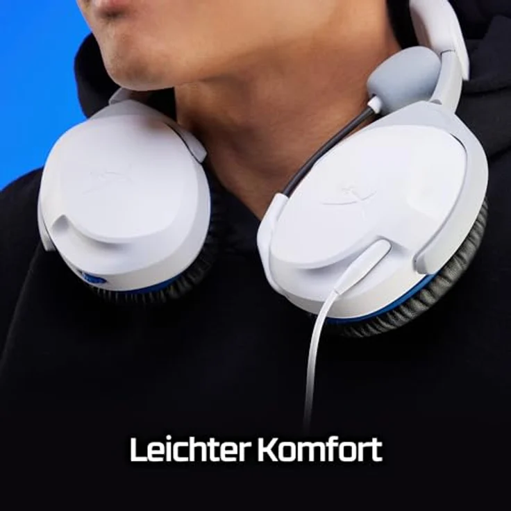 HyperX Cloud Stinger 2 Gaming Headset PS, Kabelgebunden, mit passiver Geräuschunterdrückung, Weiss – Bild 6