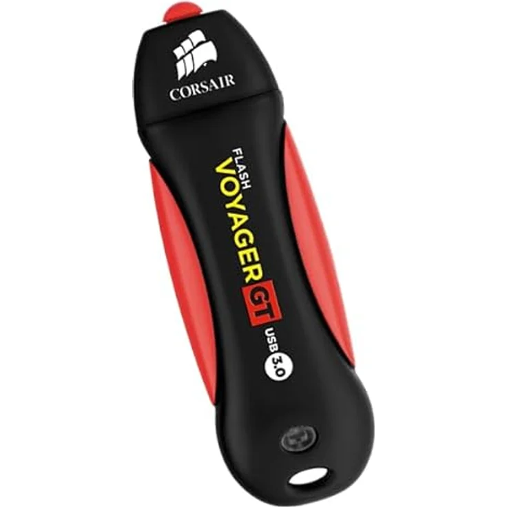 Corsair Flash Voyager GT, 1TB USB 3.0 Speicherstick (leistungsstark mit USB 3.0 oder USB 2.0, robustes Gummigehäuse, wasserabweisend, stoßfest) Schwarz-Rot – Bild 3