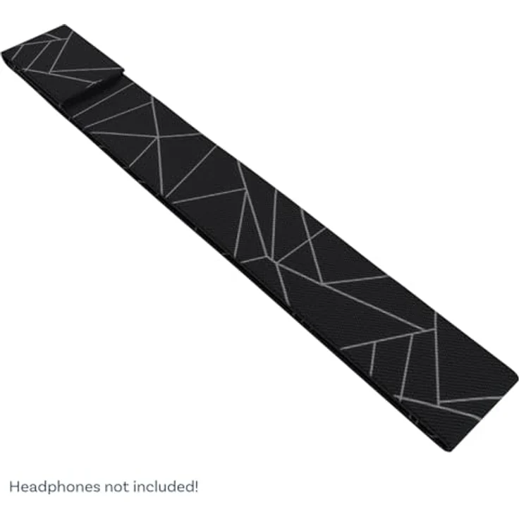 MMOBIEL Stirnband Ersatz für SteelSeries Arctis 7/9/Pro/Prime, elastisches Stoff-Kopfbandpolster in Schwarz mit grauem Muster, komfortabel und langlebig – Bild 2