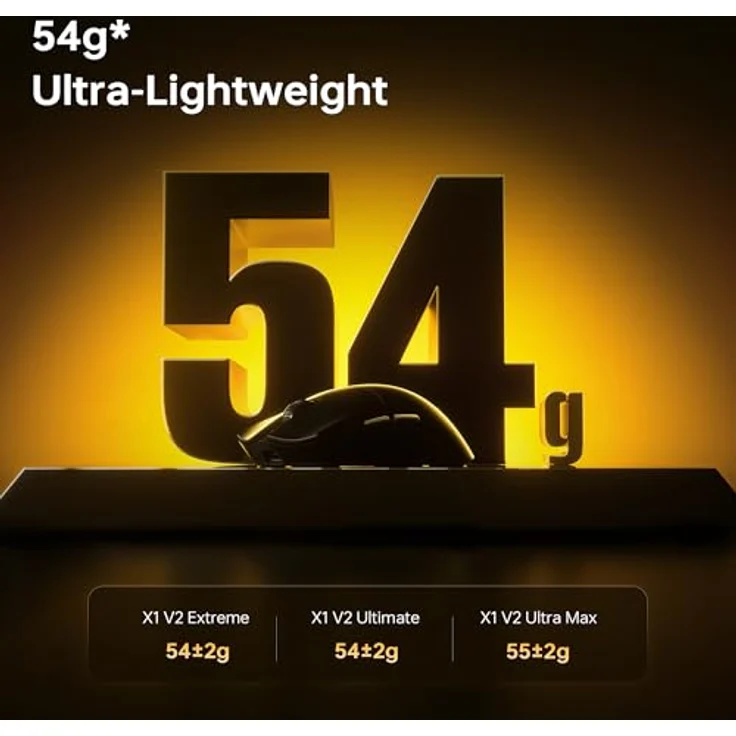 ATK Blazing Sky X1 V2, kabellose Gaming-Maus mit PAW3395 Ultra-Sensor, 8000 Hz Abfragerate, mechanische Schalter, Tri-Mode 2,4 G/Bluetooth/kabelgebunden, 55 g leicht (Ultimate, Weiß) – Bild 3