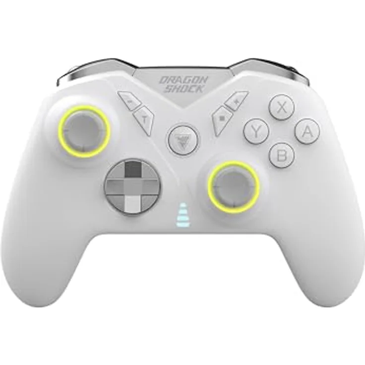 DragonShock NEBULA PRO Wireless Controller | Bluetooth-Verbindung, RGB-LEDs, Doppelmotoren | Weiß