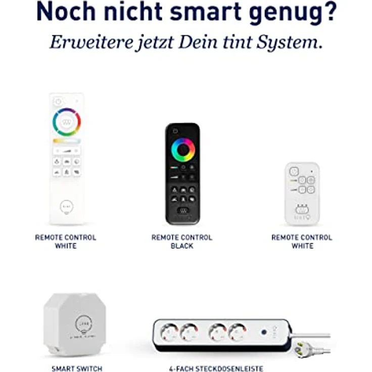 tint Smarte Fernbedienung – Steuerung von Farben und Weißtönen – Einstellung von Lichtgruppen – 9 vorprogrammierte Lichtszenen – Farbe: Weiß – Bild 3