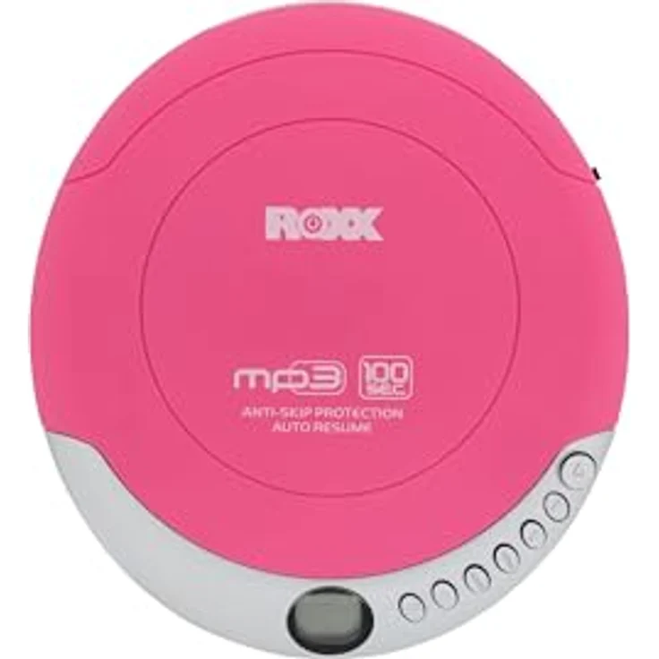 ROXX PCD-501 pink CD-Player (Tragbarer MP3-CD-Player mit Anti-Schock, LCD-Display, inkl Kopfhörer) – Bild 3