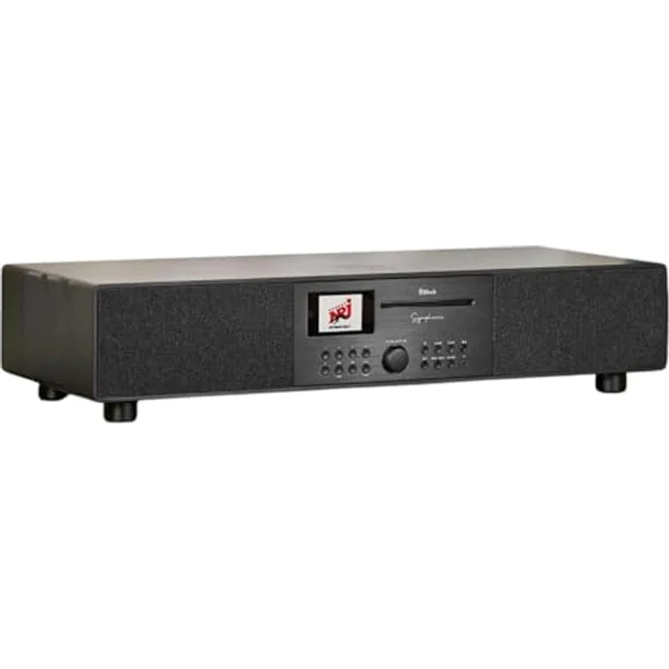 Block Symphonie Schwarz (AB10219-02), Kompaktanlage mit HiFi Sound, Triple-Tuner (UKW | DAB+ | Internetradio), Bluetooth, CD-Player, Wireless Charging und dimmbarem Farbdisplay – Bild 1