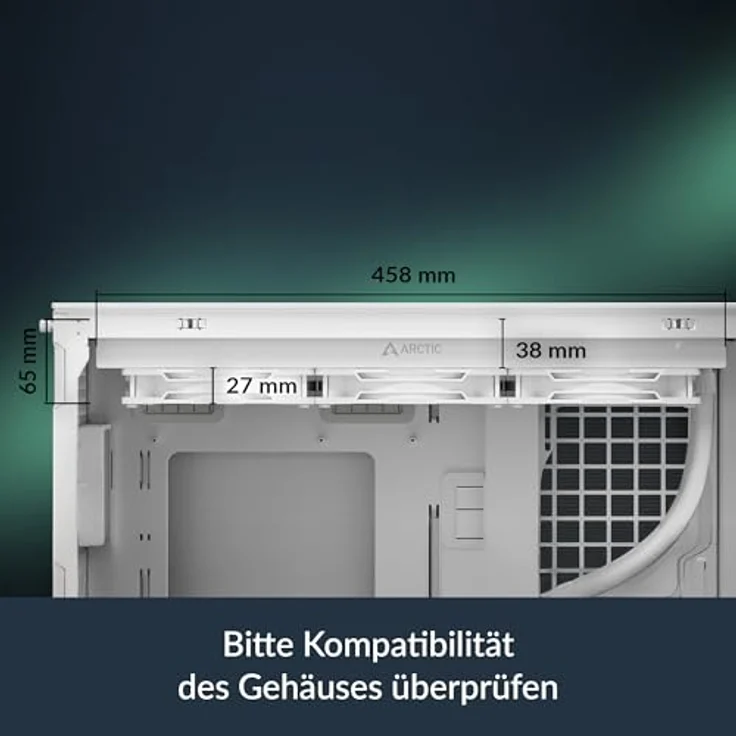 ARCTIC Liquid Freezer III Pro 420 A-RGB, AIO CPU Wasserkühler mit 3x140 mm Lüftern, 38 mm Radiator, PWM-Pumpe und integriertem VRM-Lüfter - Weiß – Bild 2