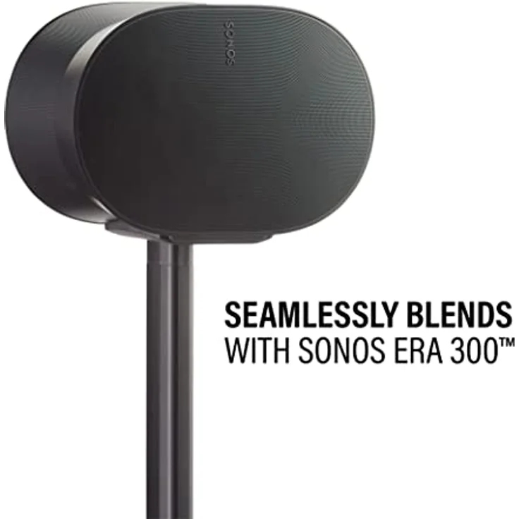 Sanus Lautsprecherständer für Sonos Era 300 Single WSSE31, Optimale Hörhöhe, Integriertes Kabelmanagement, Schwarz – Bild 3