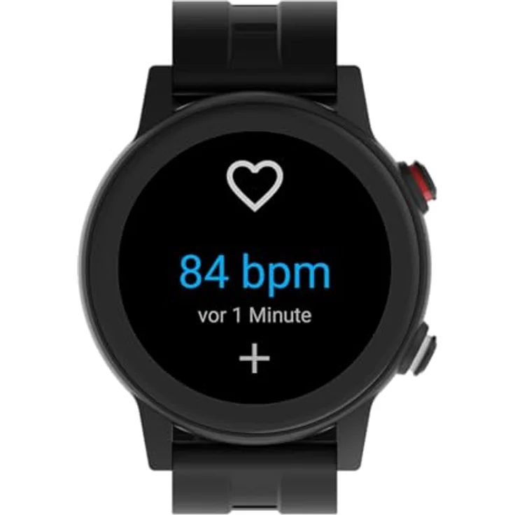 James R9 Smartwatch, Notrufuhr mit GPS, Sturzmelder und 1,43 Zoll AMOLED-Display, Schwarz, 20mm – Bild 6