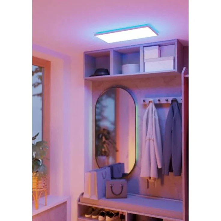 EGLO connect.z Smart Home LED Badezimmer Deckenleuchte Rovito-Z, ZigBee, Alexa Sprachsteuerung, warmweiß-kaltweiß, RGB, dimmbar, weiß, IP44, 57x30 cm – Bild 4