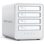 ORICO Aluminium RAID Festplattengehäuse 4-Bay 2.5 Zoll, Dockingstation für SSD/HDD mit Lüfter, Unterstützung für bis zu 32 TB, USB 3.2 Gen2, 7 RAID Modi