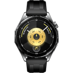 Huawei Watch GT 6, 46mm Smartwatch in Grau mit schwarzem Armband und umfangreichen Fitness-Features