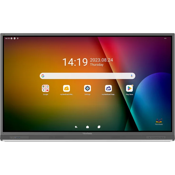 ViewSonic IFP7552-2F, 75 Zoll 4K All-in-One-Interaktives Display mit Android 13, EDLA-zertifiziert, USB-C und integriertem Mikrofon und Lautsprecher