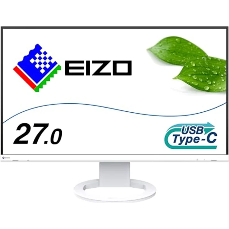 EIZO FlexScan EV2720S-WT, LED-Monitor (68.5 cm (27 Zoll), weiß, WQHD, IPS, USB-C, USB-Hub), Weiß – Bild 1