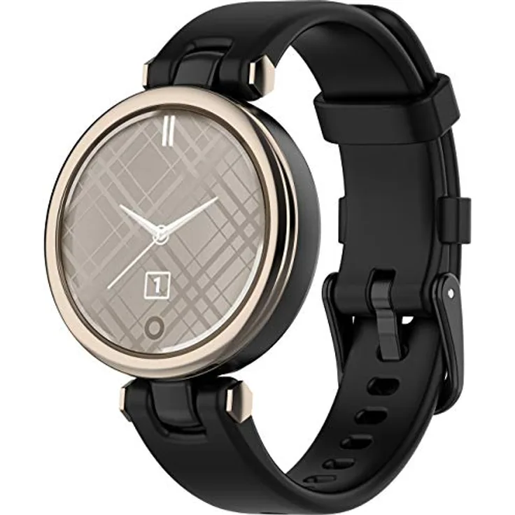 Shieranlee Armband für Garmin Lily, Silikon Ersatzarmband in Schwarz, flexibel, wasserdicht und verstellbar, für Damen