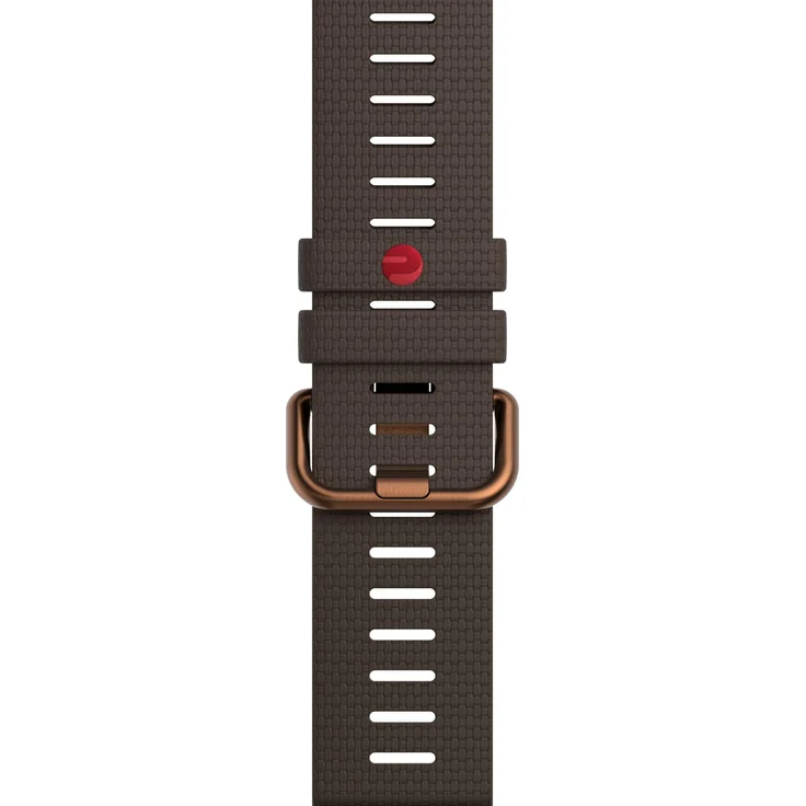 Polar Wristband (22 mm), Uhrenarmband aus Edelstahl und Silikon, braun, mit Schnellverschluss-Federstegen