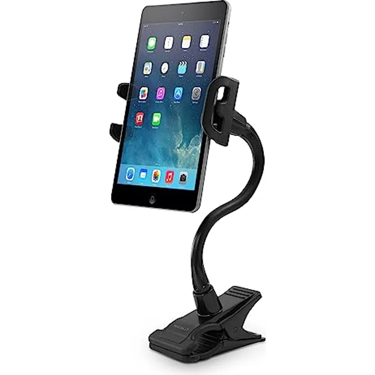 Macally Verstellbare Clip-On-Halterung mit Halterung für iPad/Tablet