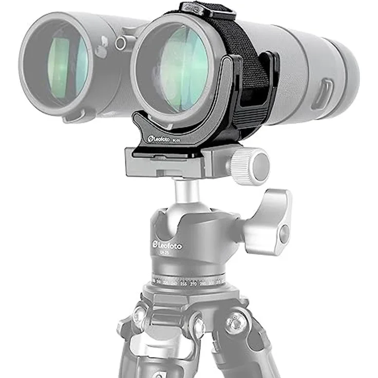Leofoto Fernglasklemme BC-01, Stativadapter für Ferngläser mit 30-70 mm Objektivtubusdurchmesser, aus korrosionsbeständigem 6061-T6 Aluminium