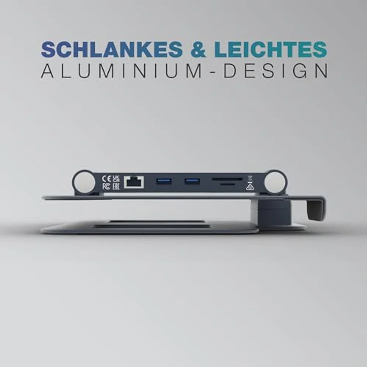 Reloop Stand Hub Pro, Laptop-Ständer und 10-in-1-Multimedia-Hub mit Power Delivery, Aluminium-Design – Bild 4